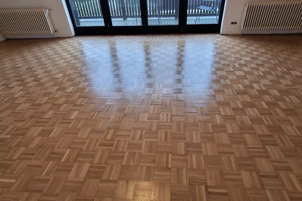 Mosaikparkett in einem Wohnraum